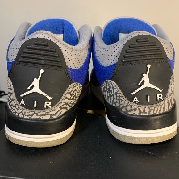 Nike Air Jordan 3 Retro Varsity Royal Cement size 8.5 CT8532-400 - Picture 3 of 9